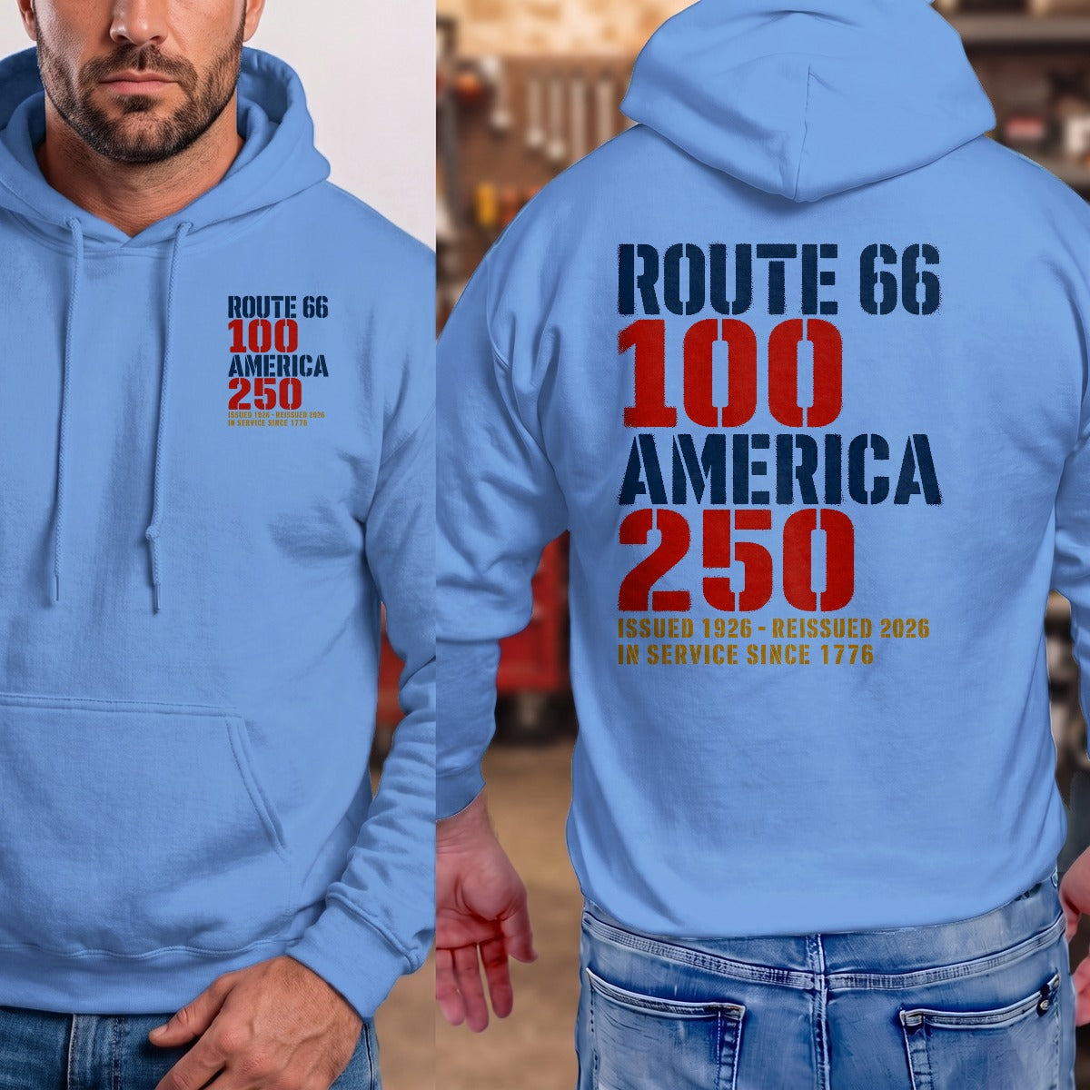 Carolina Blue | Left Chest + Back
