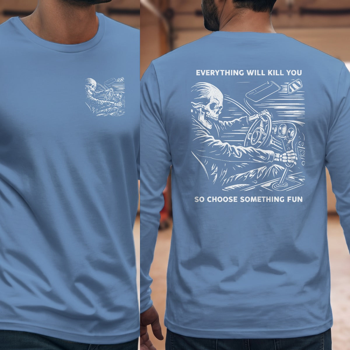 Carolina Blue | Left Chest + Back