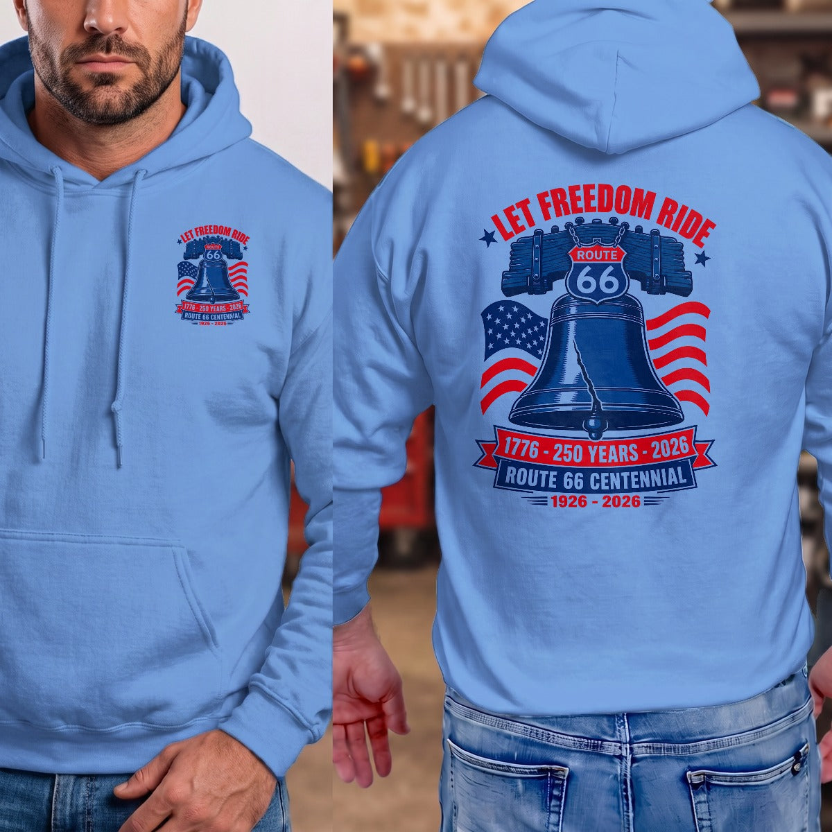 Carolina Blue | Left Chest + Back