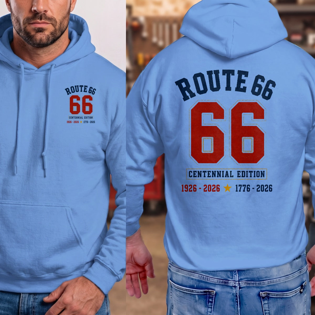 Carolina Blue | Left Chest + Back