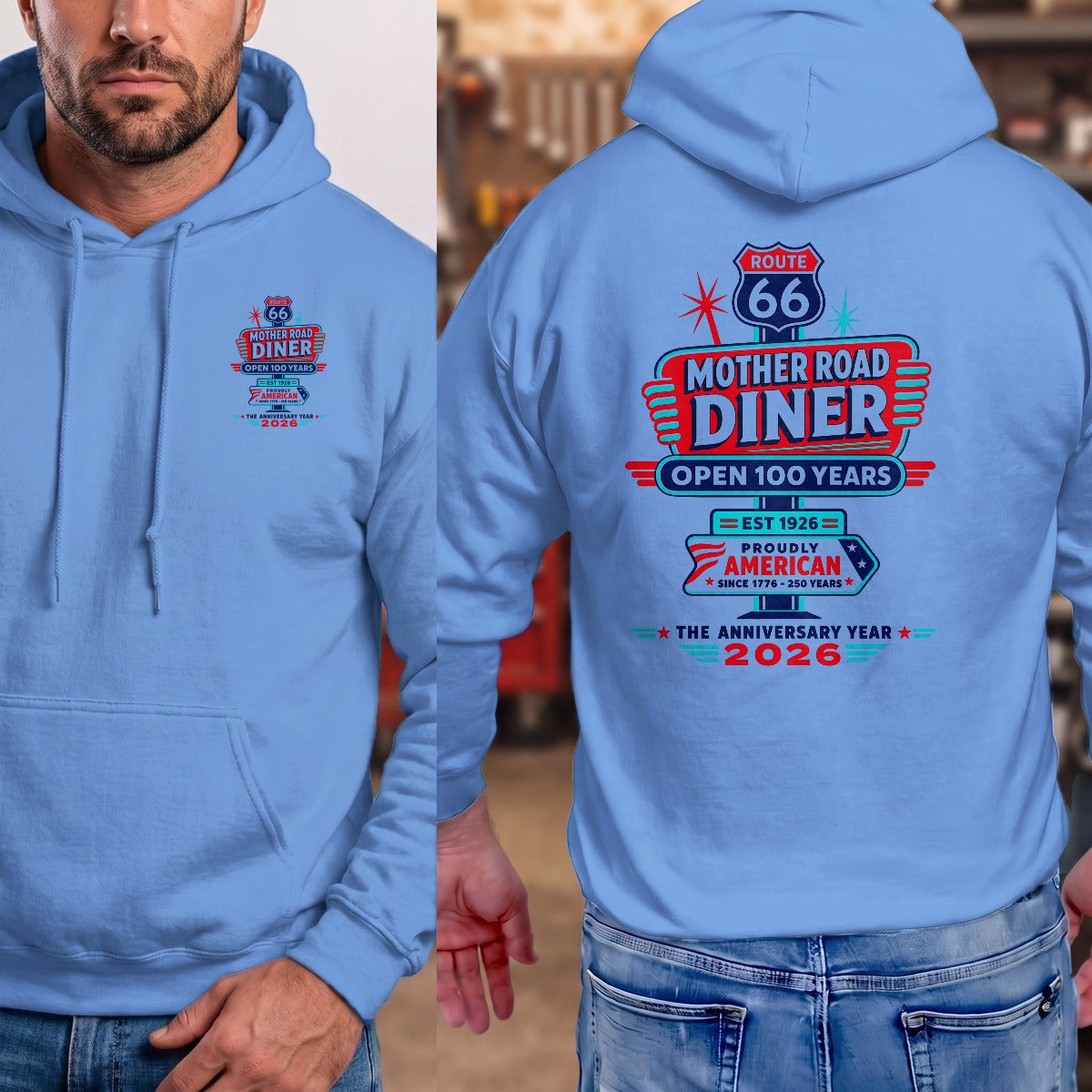 Carolina Blue | Front & Back