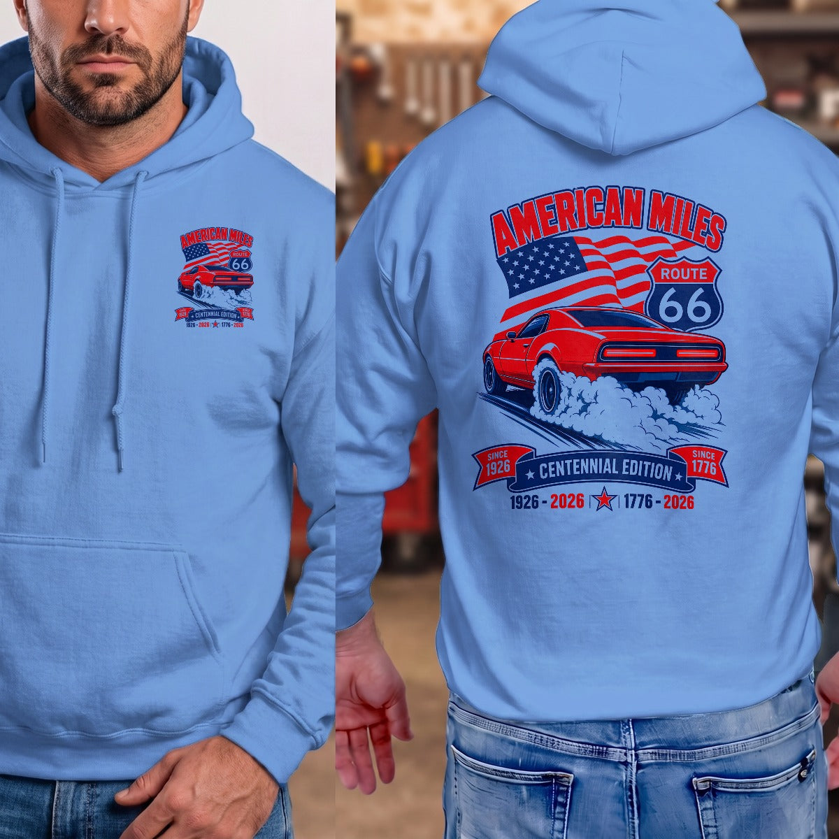 Carolina Blue | Left Chest + Back