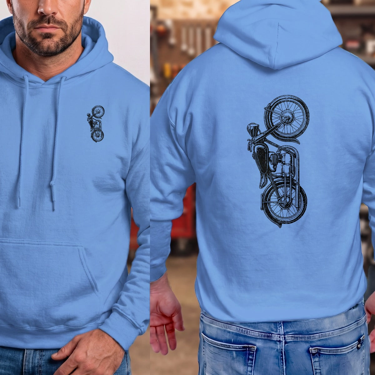 Carolina Blue | Left Chest + Back