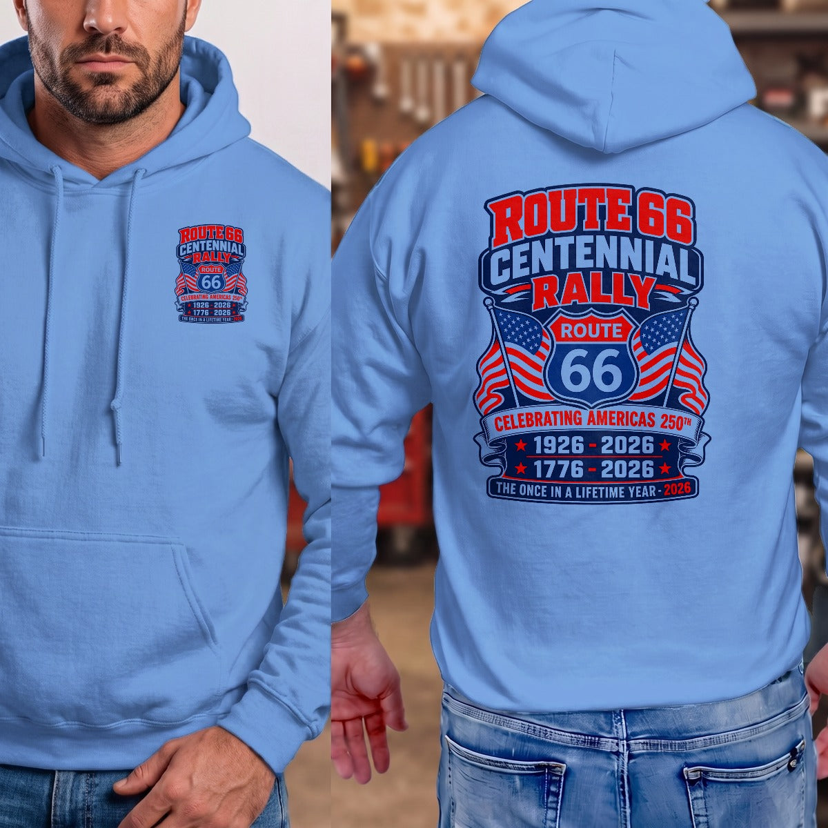 Carolina Blue | Left Chest + Back