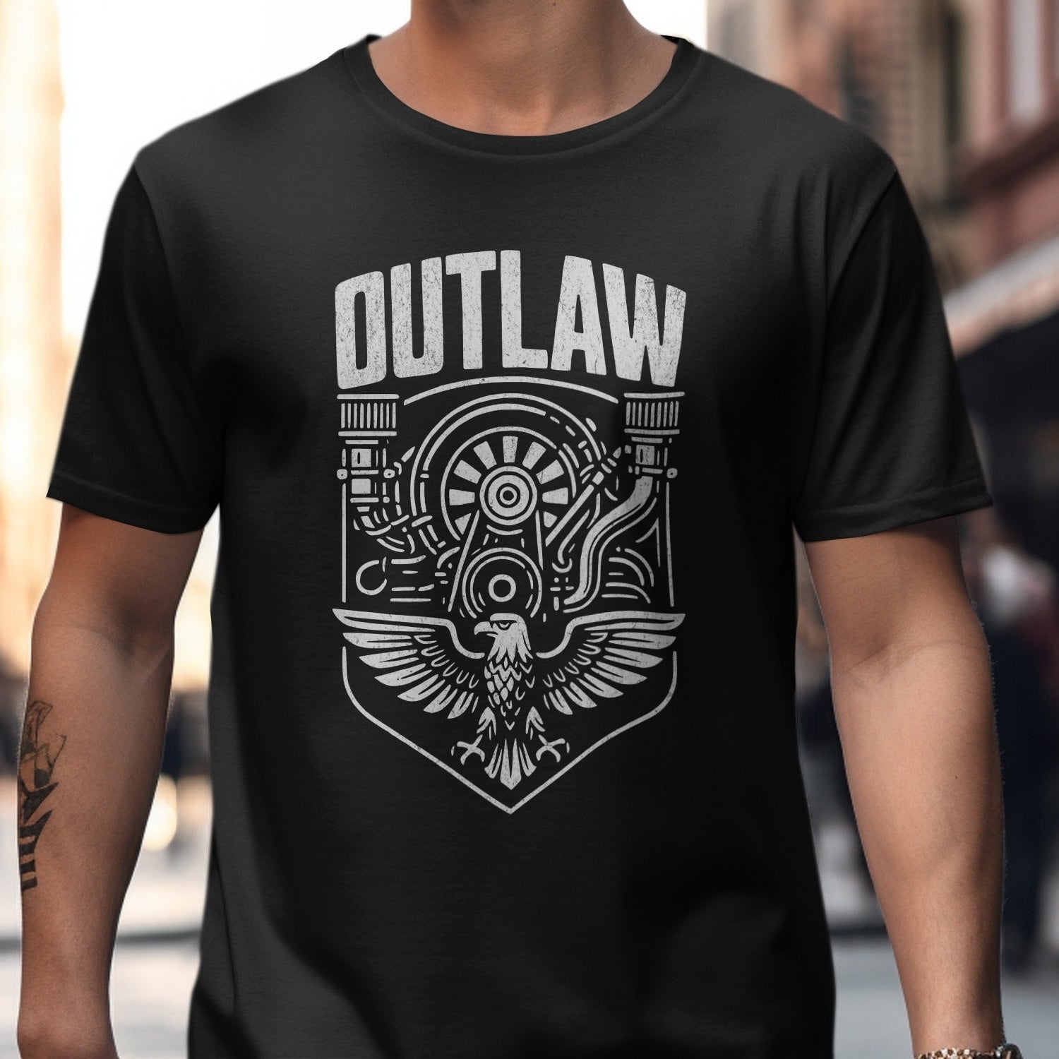 Outlaw Graphic Design T-shirt product type