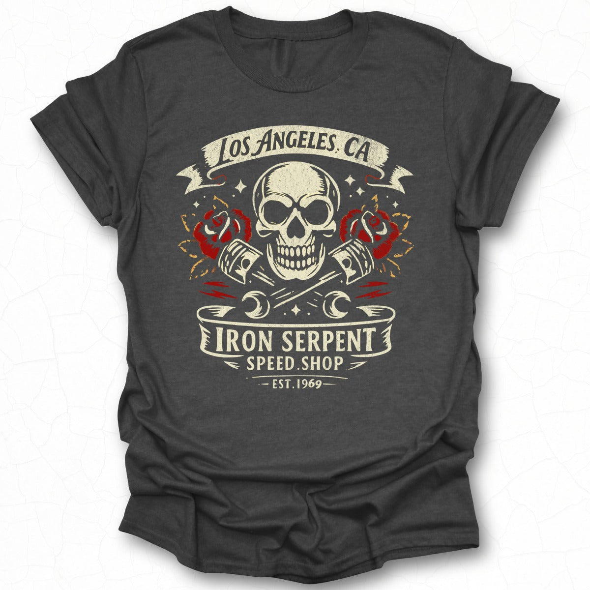 Los Angeles CA Iron Serpent Speed Shop T-Shirt