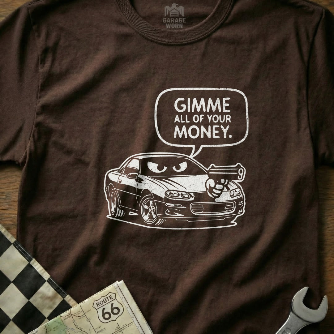 Angry Car GIMME ALL OF YOUR MONEY design product type