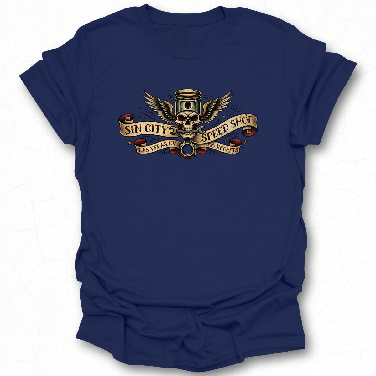 Sin City Speed Shop Las Vegas Motorcycle Engine Shirt