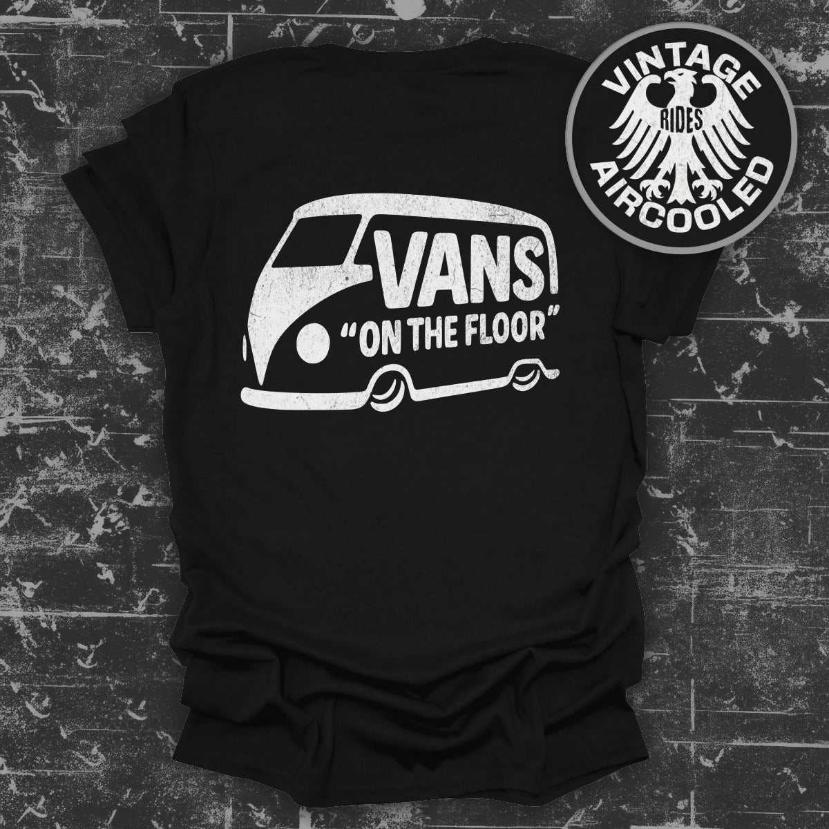 Vintage Rides Aircooled On The Floor T-Shirts product type