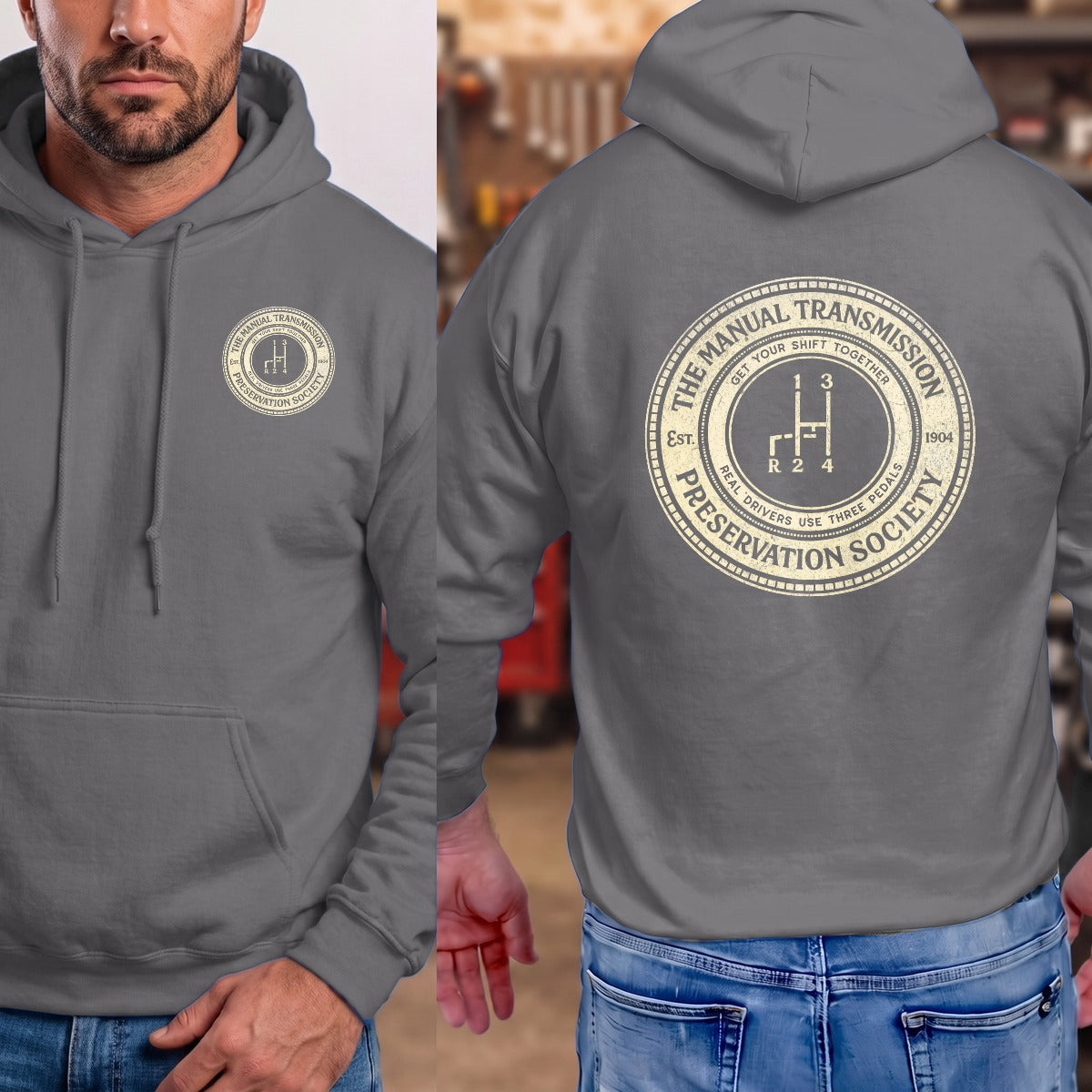 Charcoal | Left Chest + Back