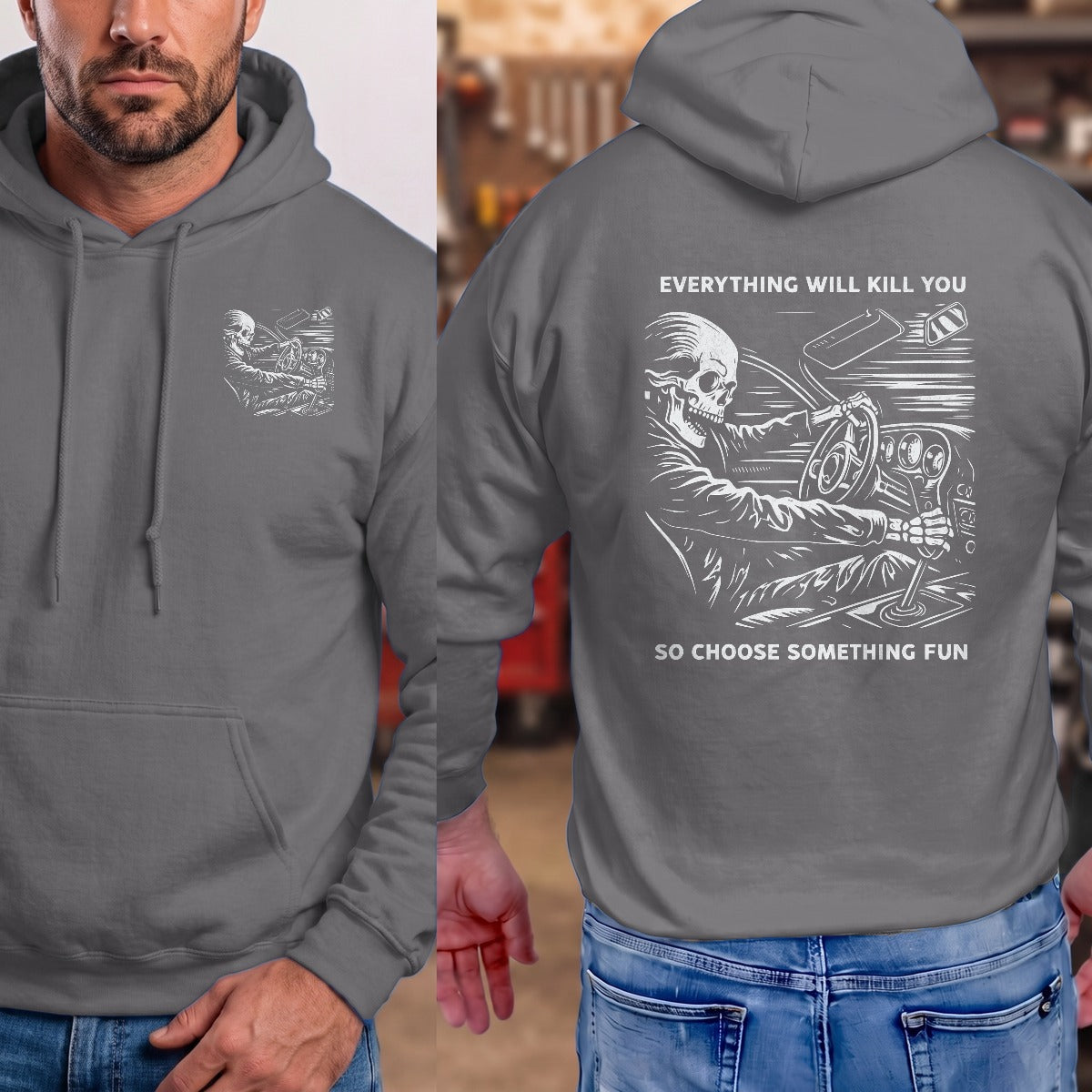 Charcoal | Left Chest + Back