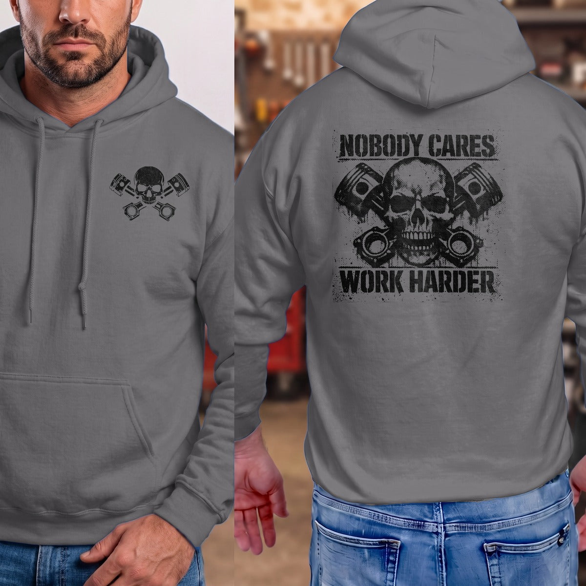 Charcoal | Left Chest + Back