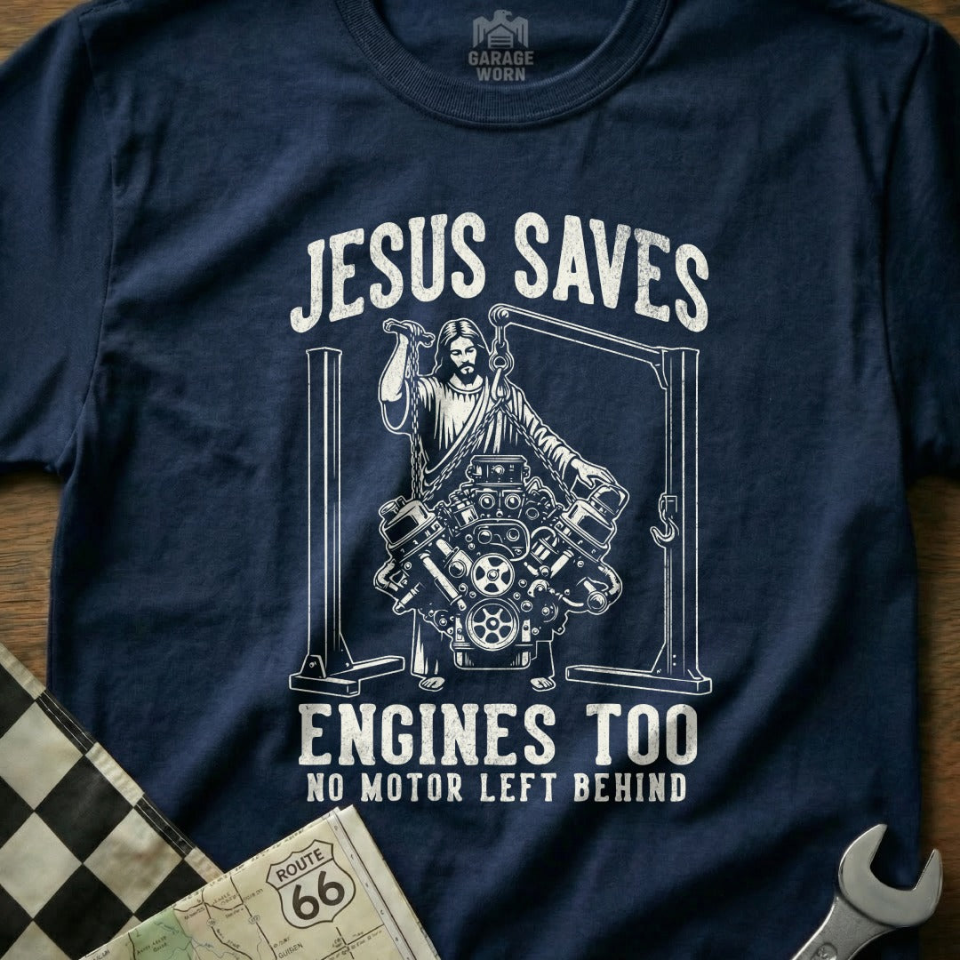 Jesus Saves Engines Too No Motor Left Behind product type