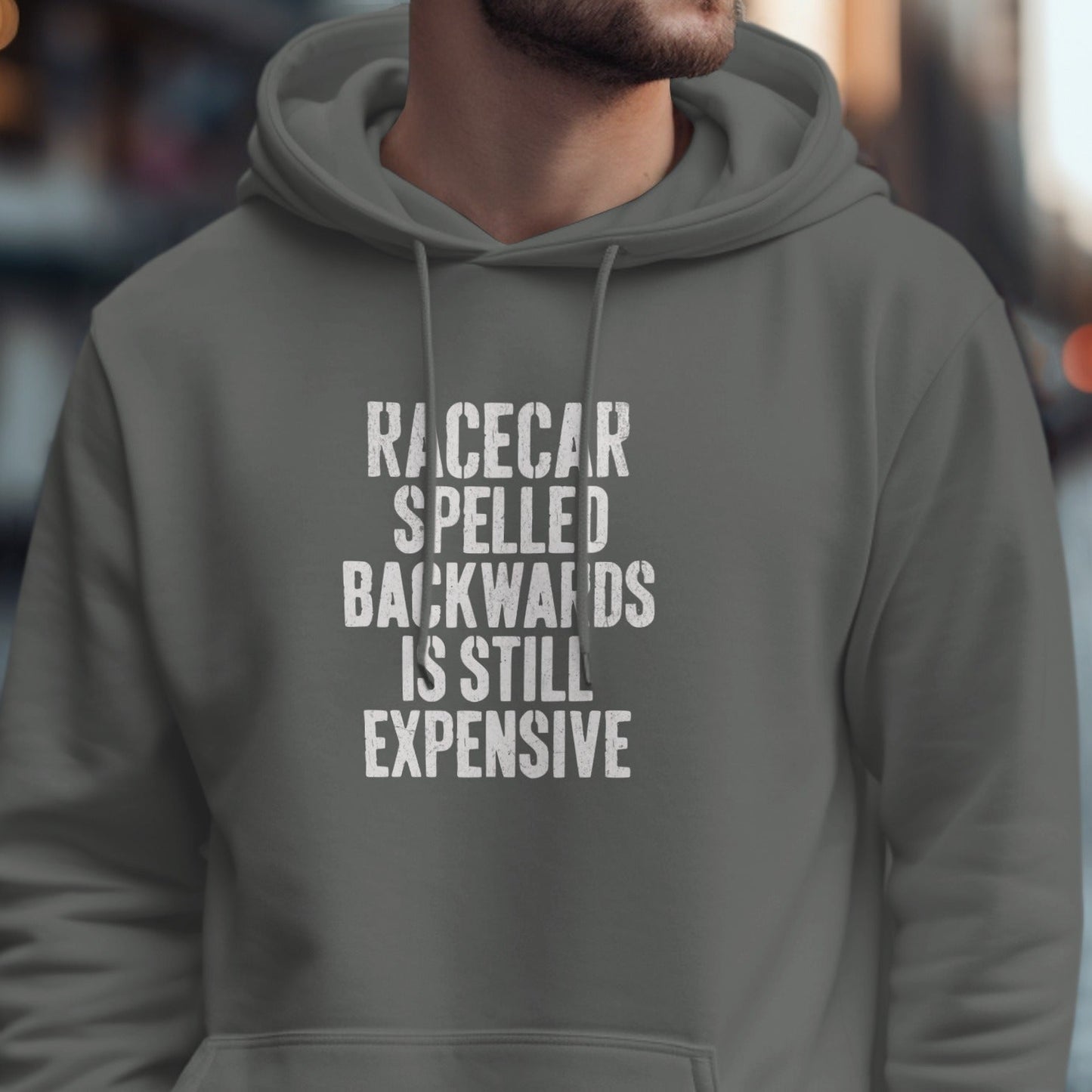 Racecar Spelled Backwards Hoodie with Fun Message