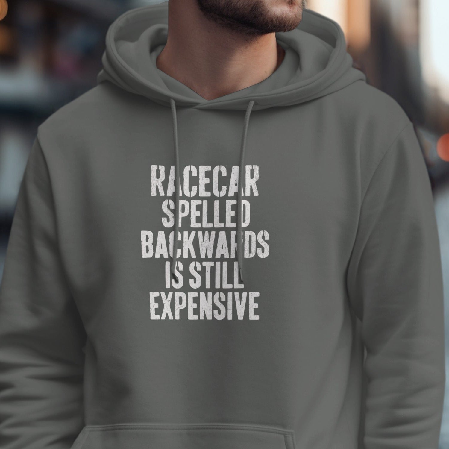 Racecar Spelled Backwards Hoodie with Fun Message