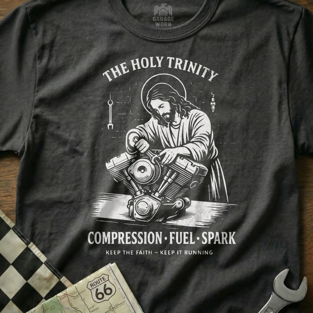 Holy Trinity Jesus Motorcycle Compression Fuel Spark product type
Jesus
Motorcycle
Engine
Holy Trinity
Compression
Fuel
Spark
Biker
Mechanic
Faith
Christianity
Religious
Custom Bike
Chopper
V-Twin
Route 66
Garage Worn
Vintage Style
Retro Bike
Automotive