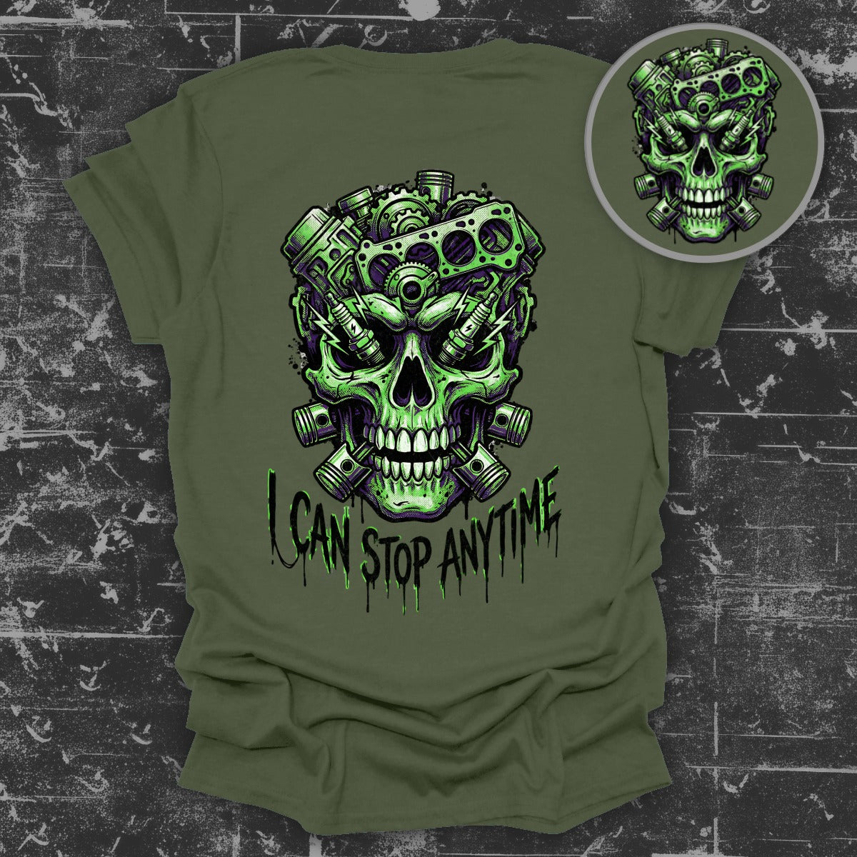 I Can Stop Anytime Skull Graphic Tee Product