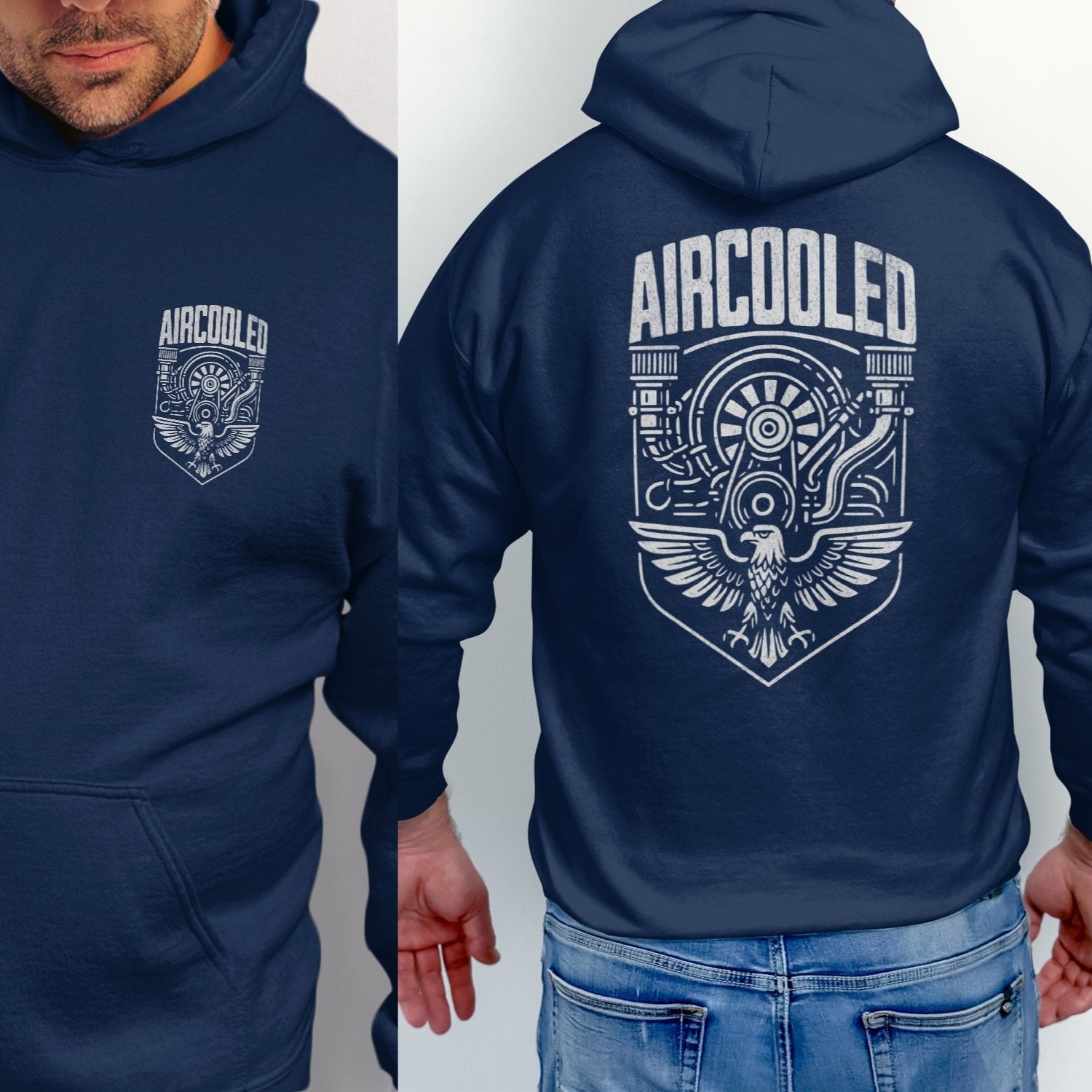 Aircooled Design Navy Blue Casual Hoodie product