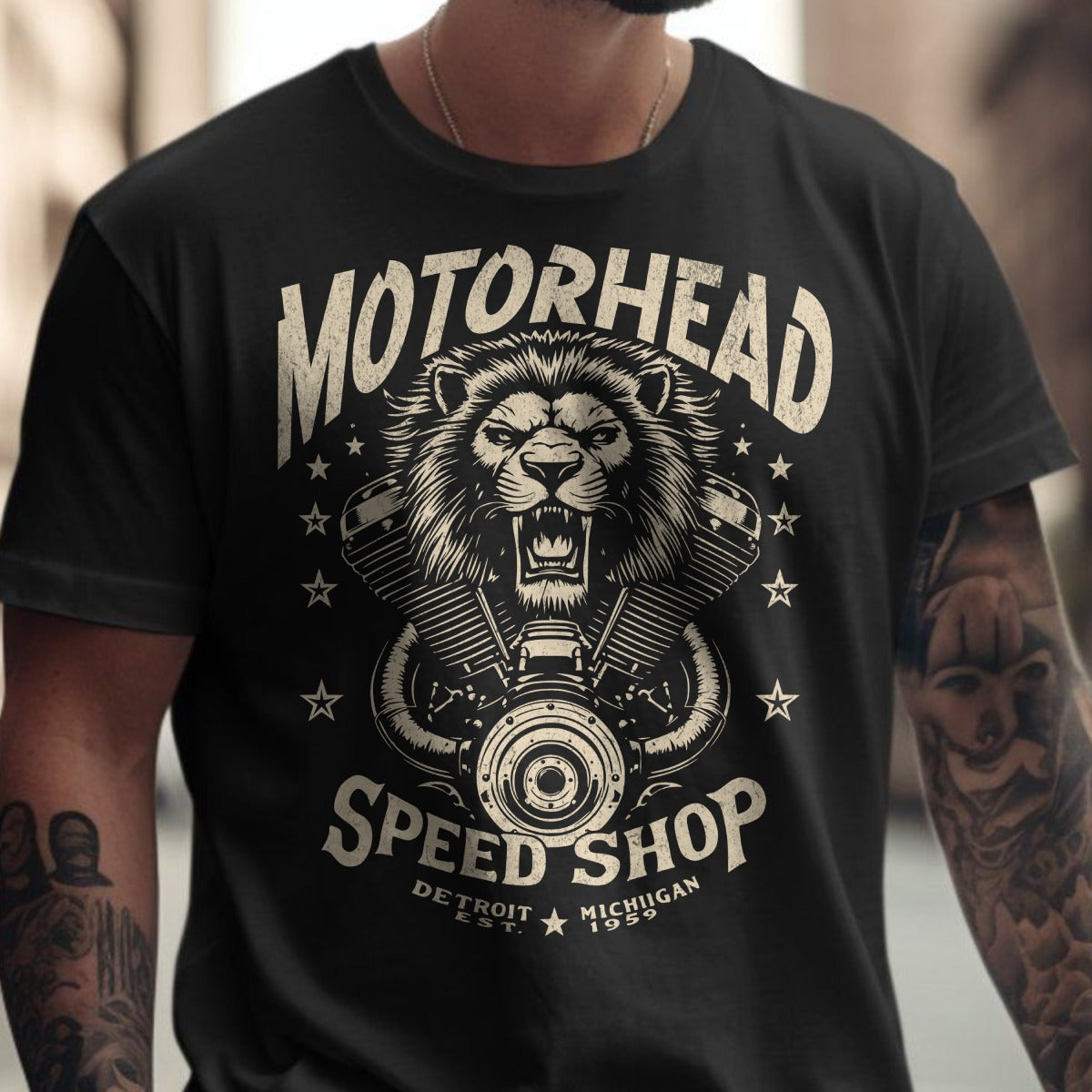 Motorhead Speed Shop Detroit Michigan T-shirt