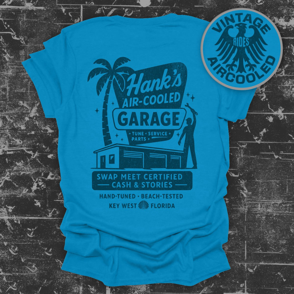 Hank's Air-Cooled Garage T-Shirt vintage rides product