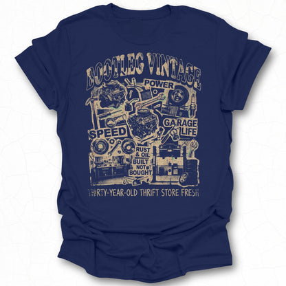 Bootleg Vintage Power Speed Garage Life T-shirt