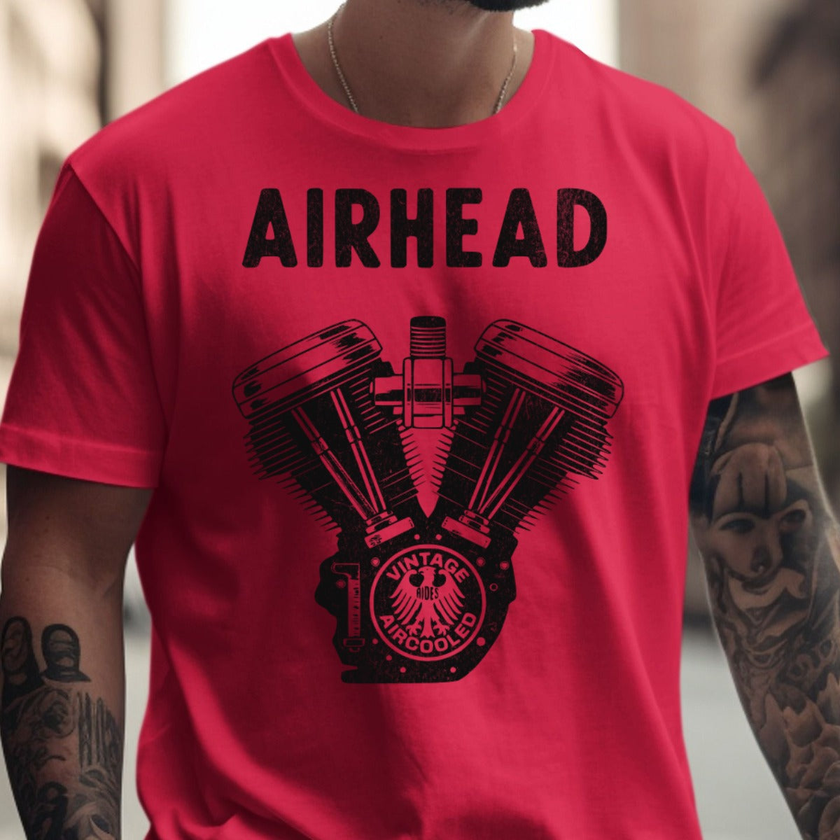 Vintage Airhead Graphic Printed T-Shirt motorcycle product