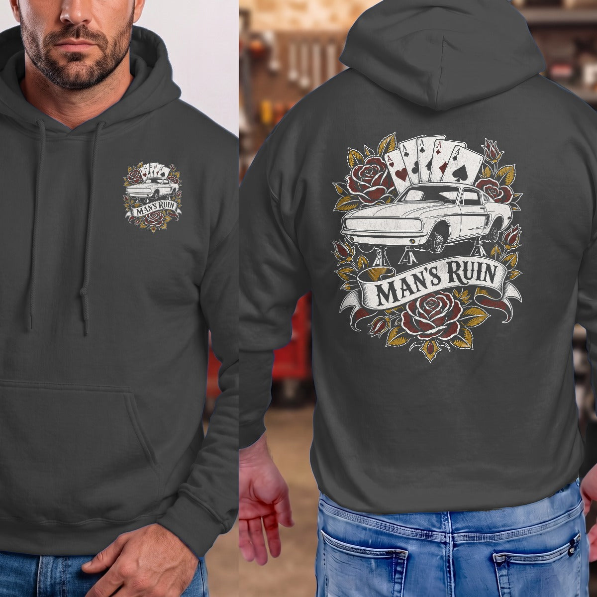 Dark Heather | Front & Back