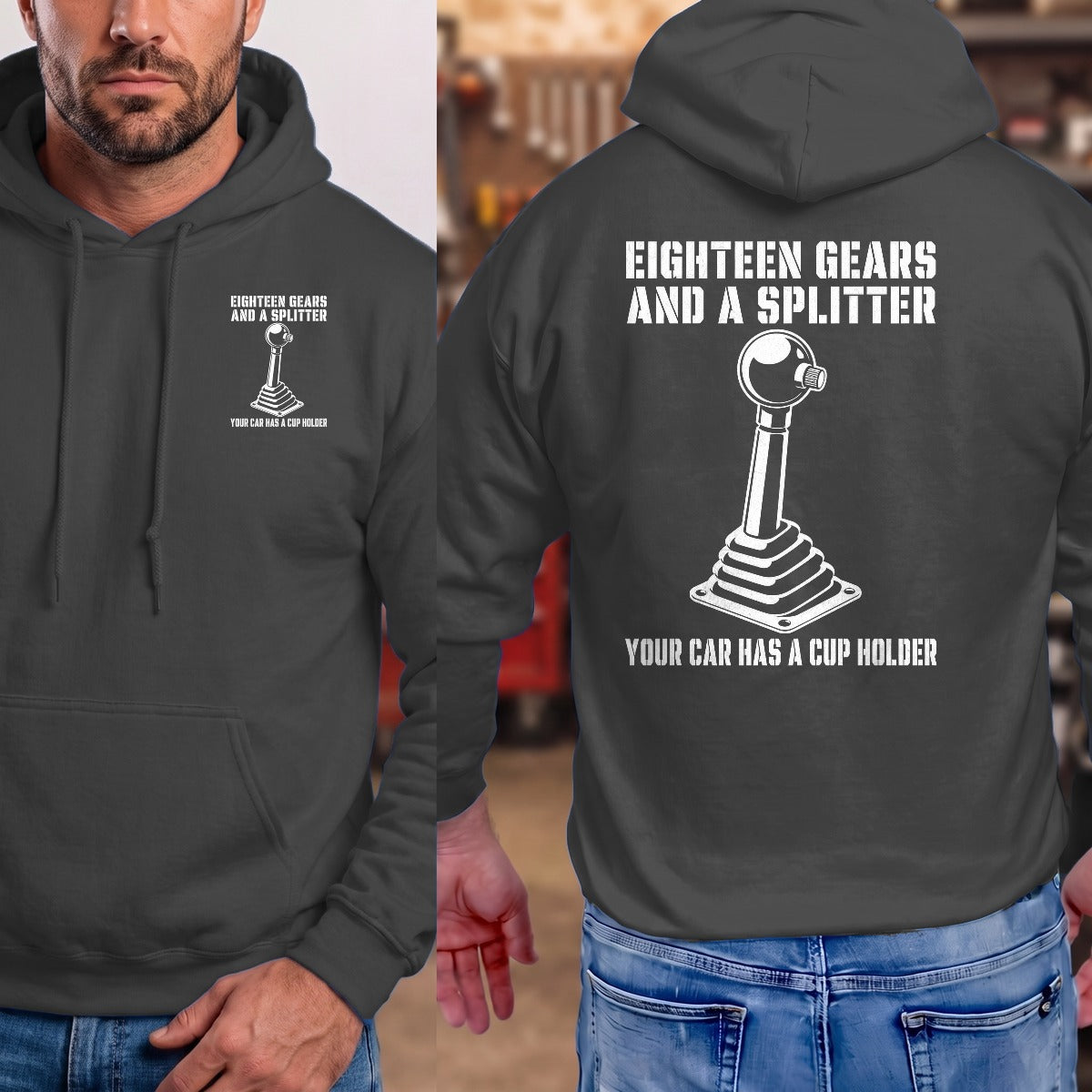 Dark Heather | Front & Back