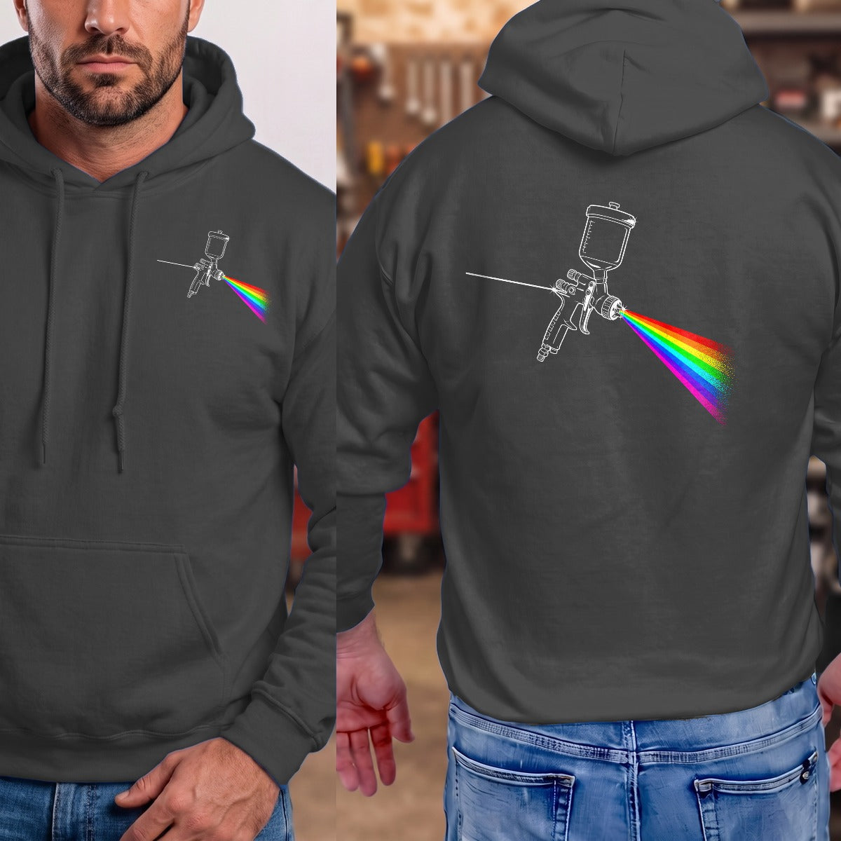 Dark Heather | Front & Back