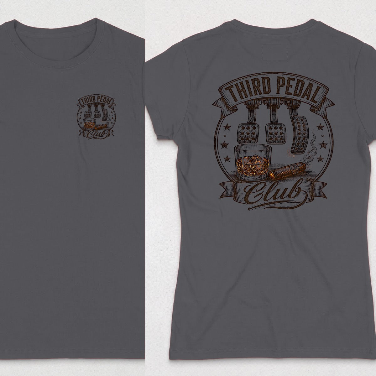 Dark Heather | Left Chest + Back