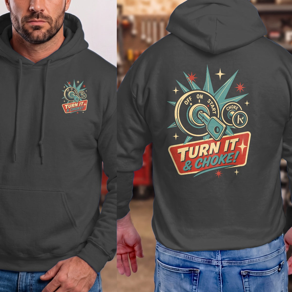 Dark Heather | Front & Back