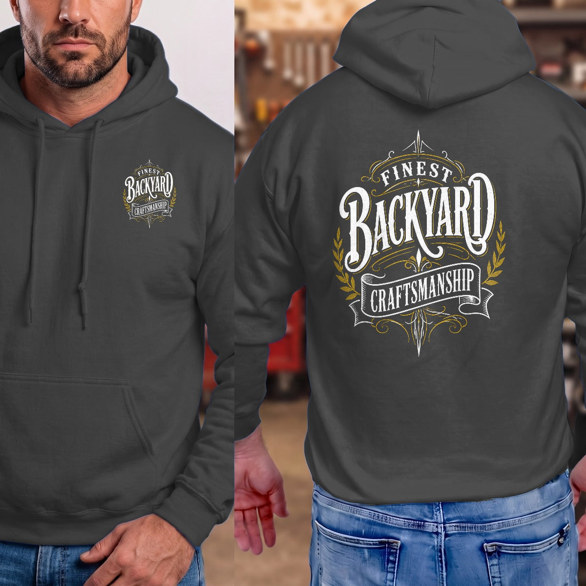 Dark Heather | Front & Back