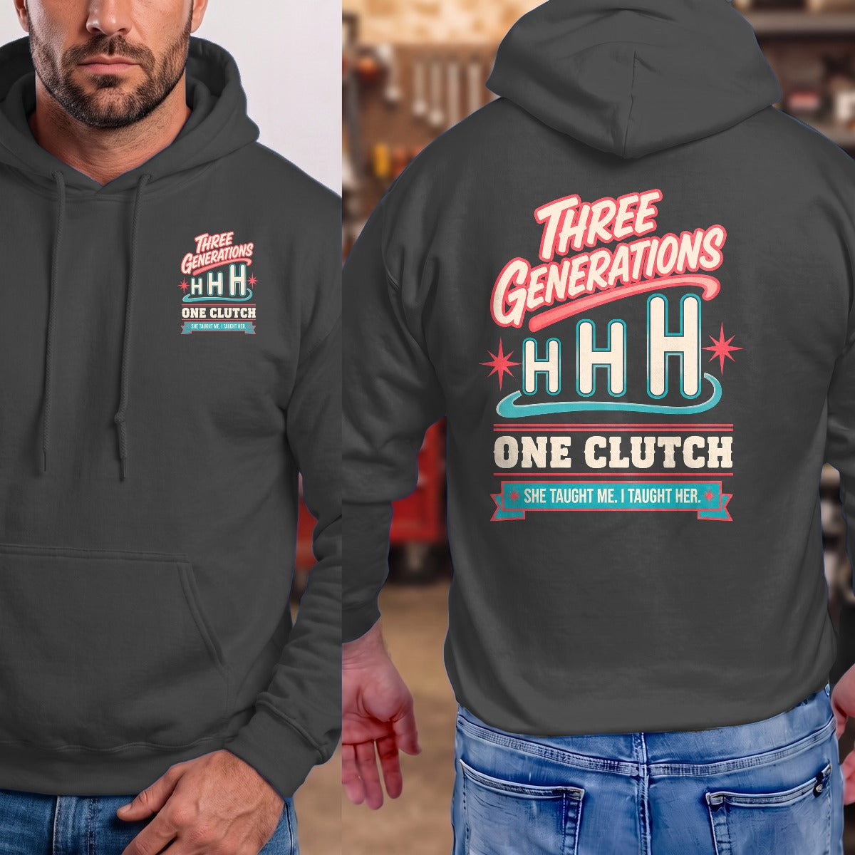 Dark Heather | Front & Back