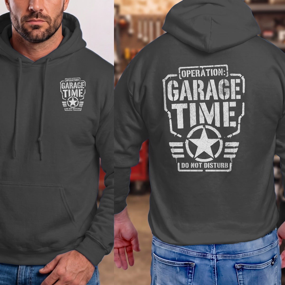 Dark Heather | Front & Back