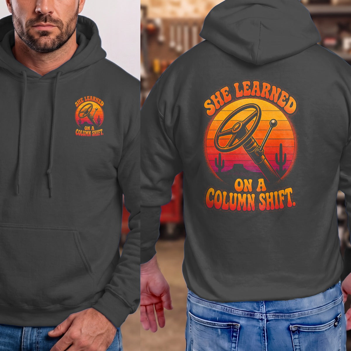 Dark Heather | Front & Back