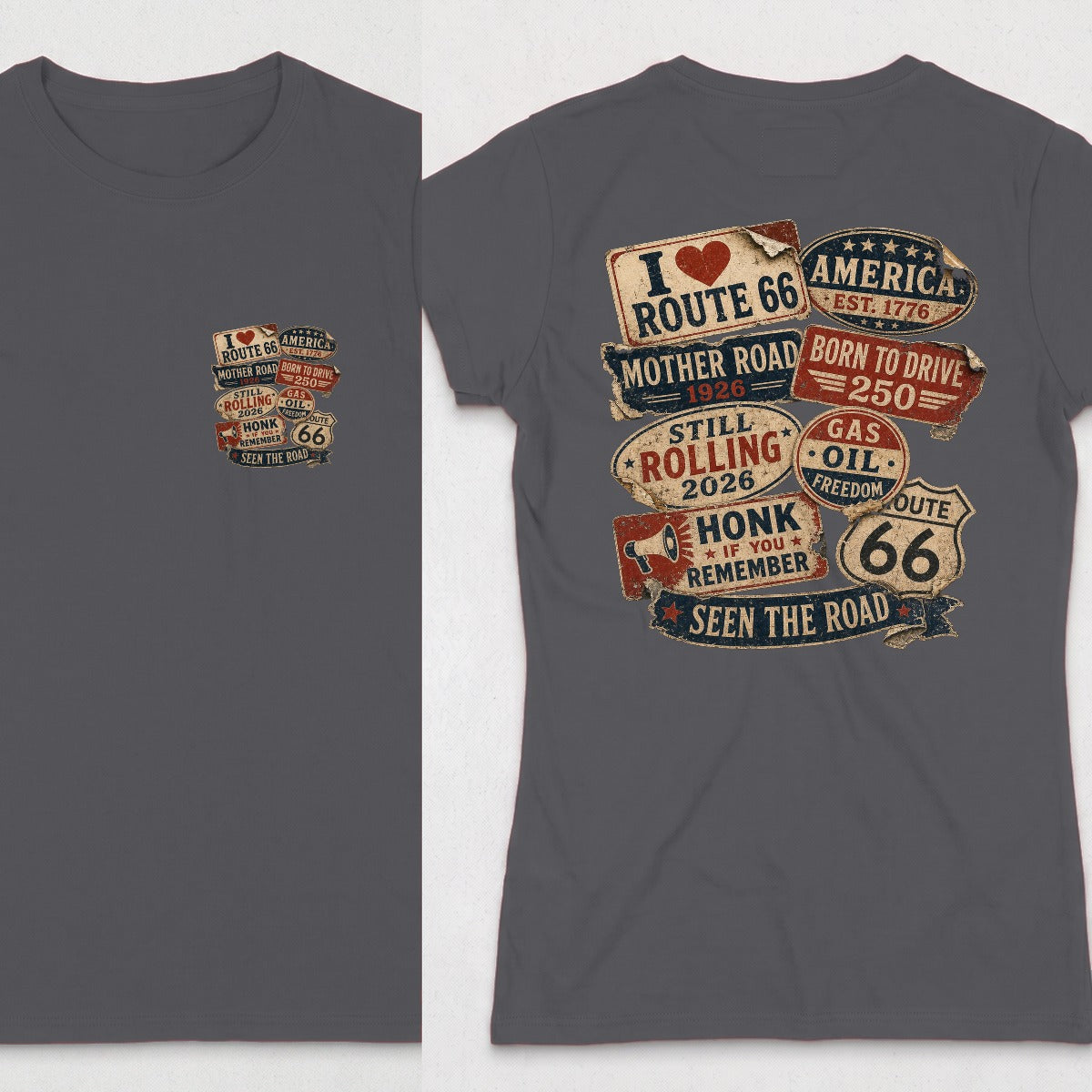 Dark Heather | Front & Back