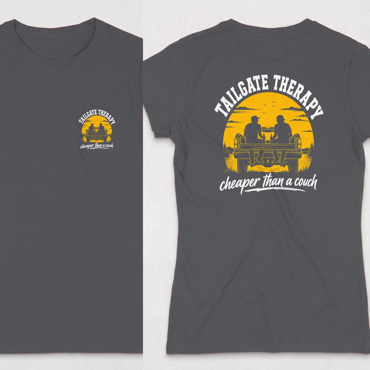 Dark Heather | Front & Back