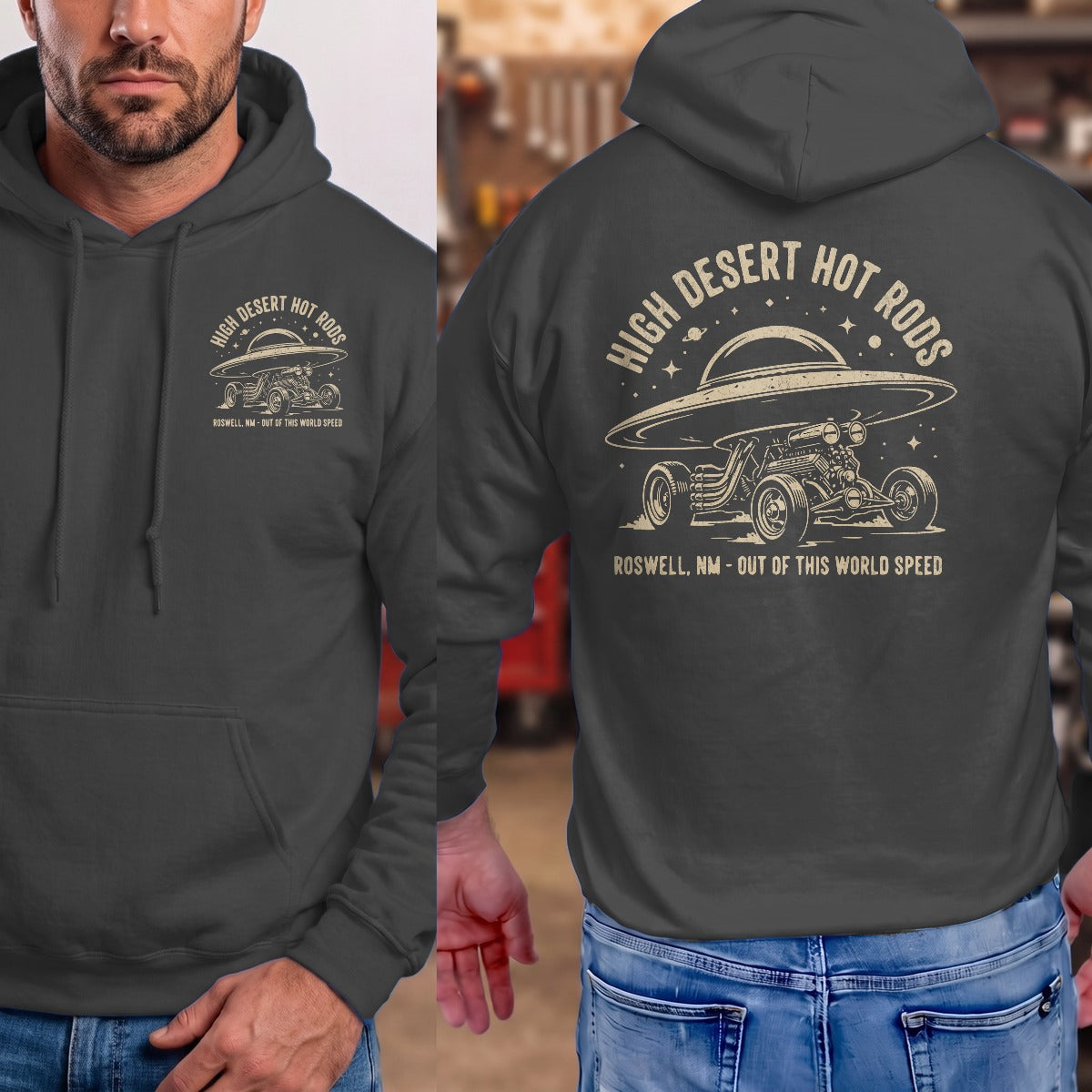 Dark Heather | Front & Back
