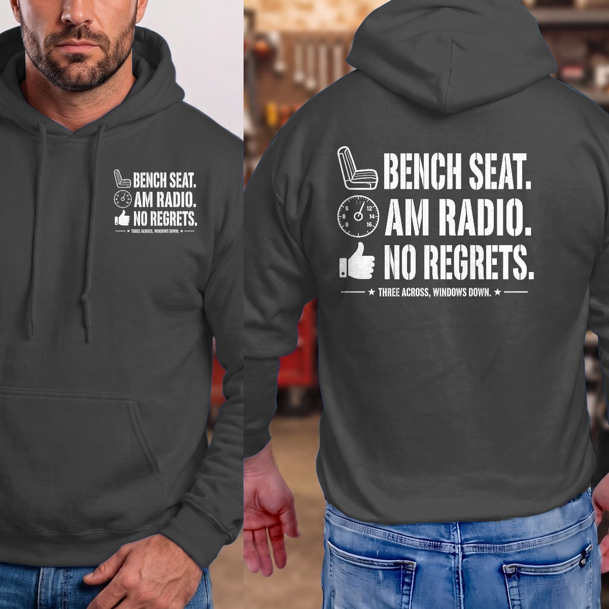 Dark Heather | Front & Back