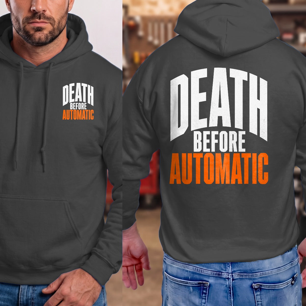 Dark Heather | Front & Back