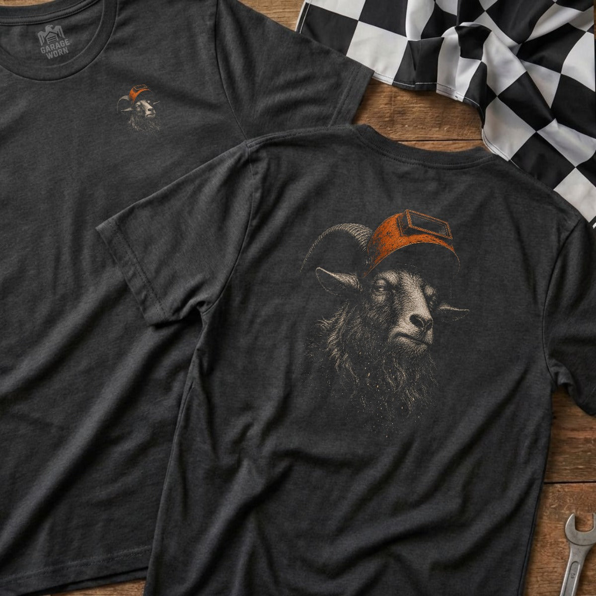 Dark Heather | Left Chest + Back