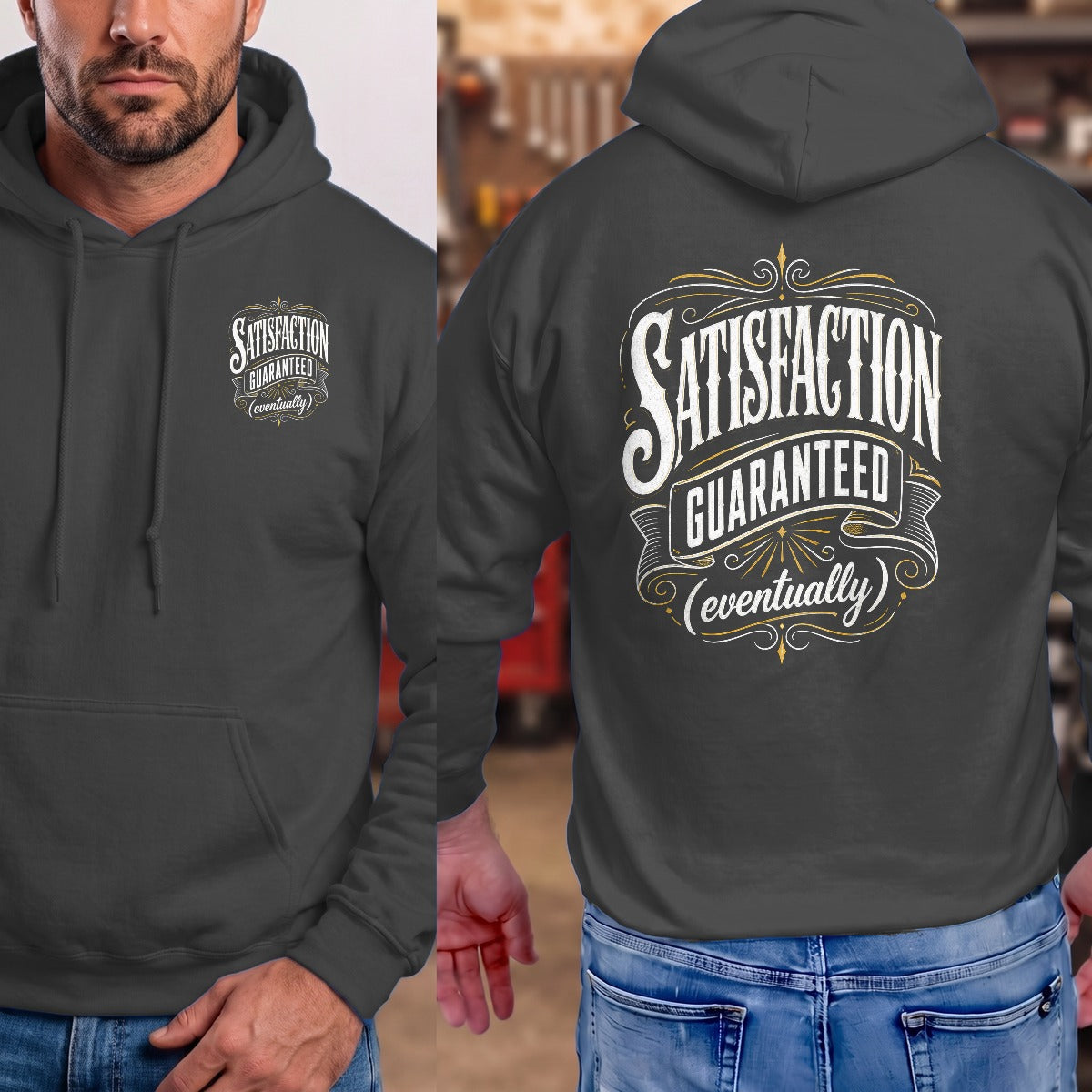 Dark Heather | Front & Back