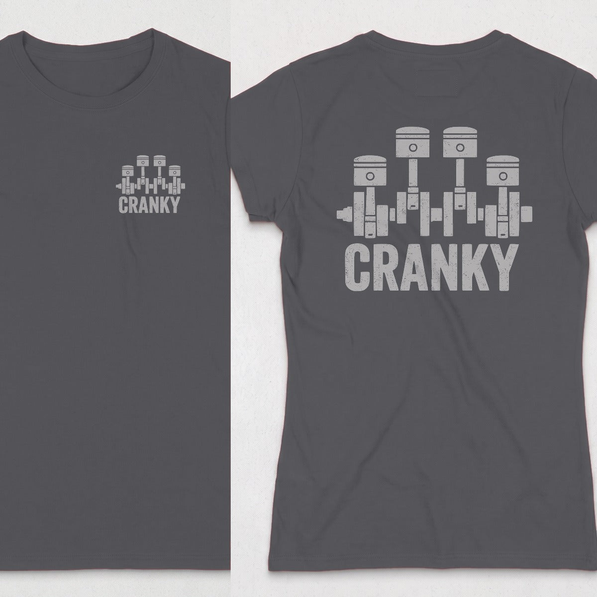 Dark Heather | Left Chest + Back