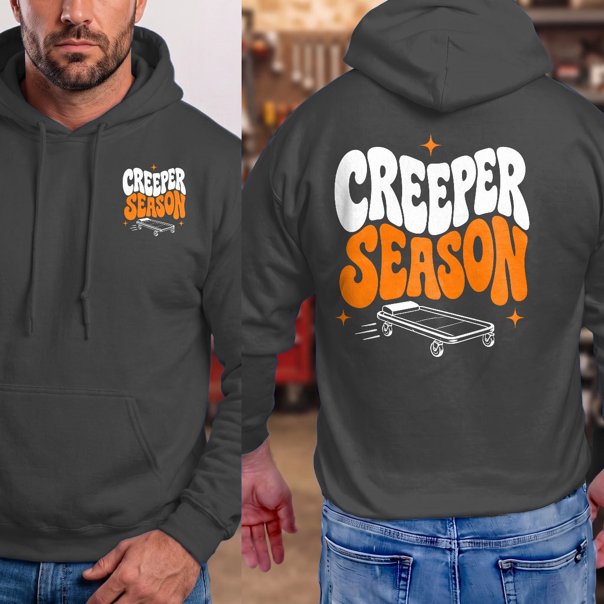 Dark Heather | Front & Back