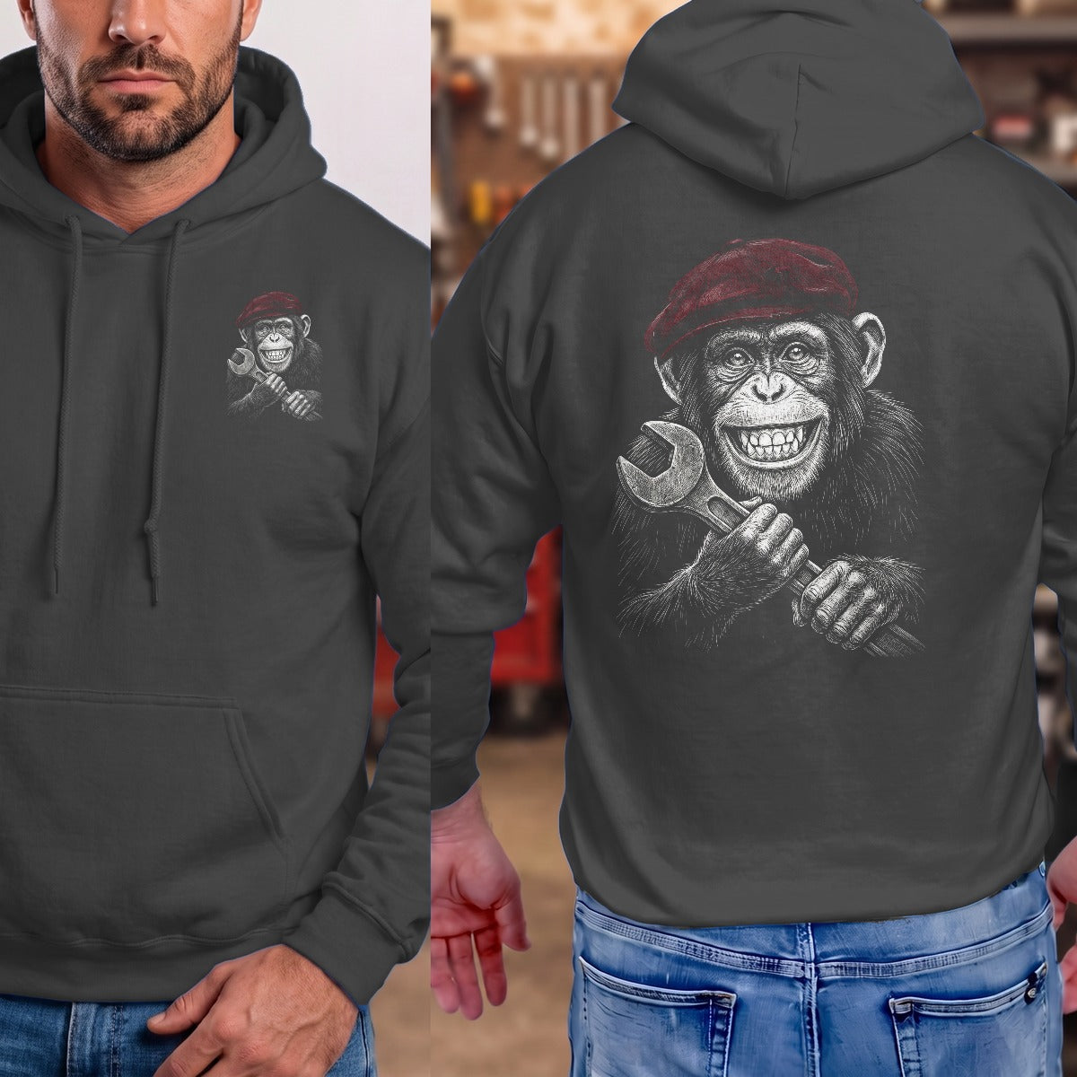 Dark Heather | Front & Back
