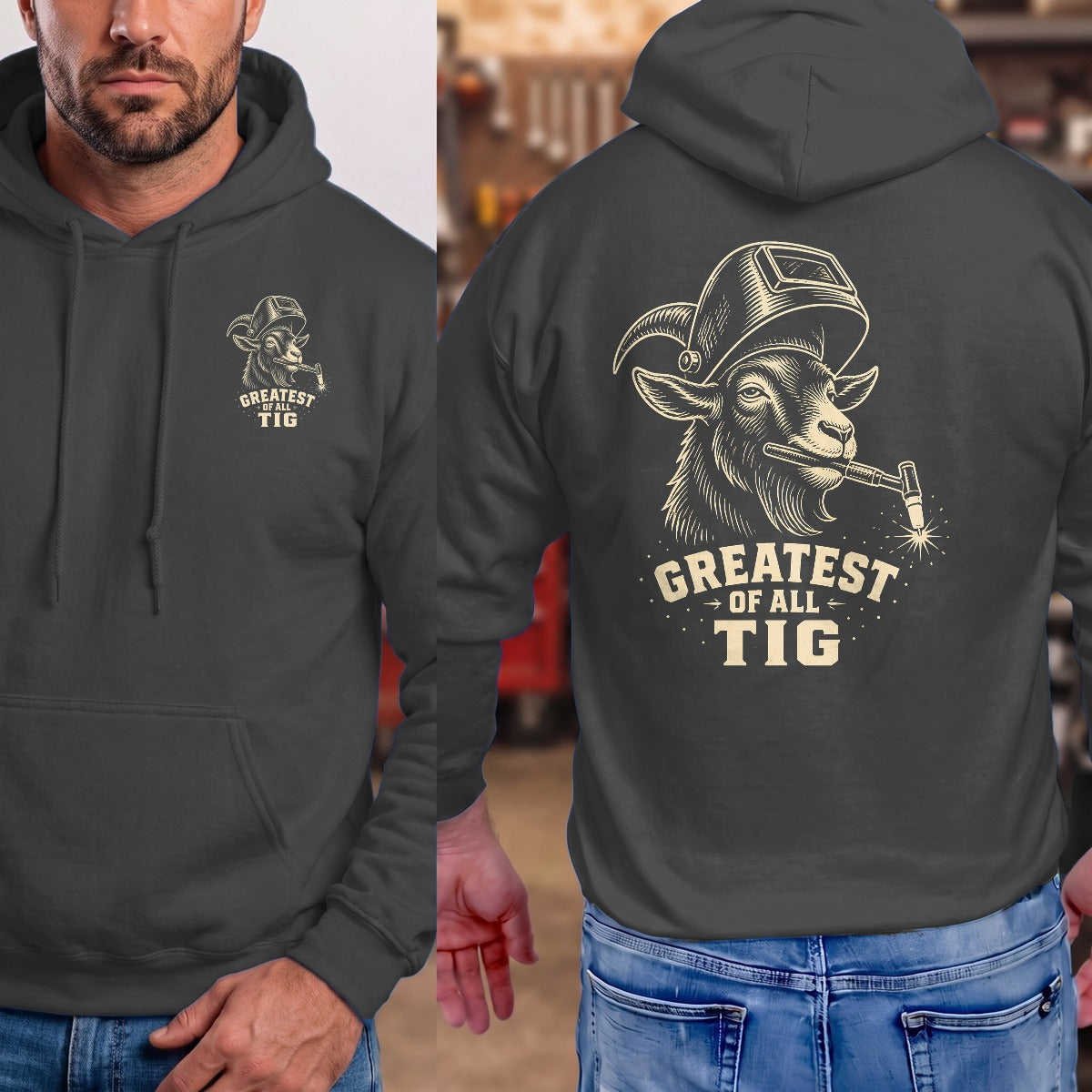 Dark Heather | Front & Back