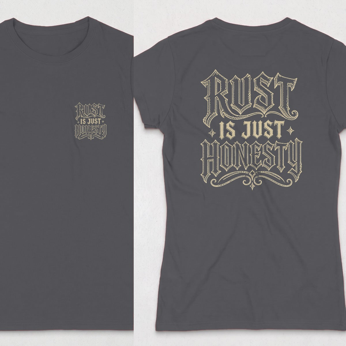 Dark Heather | Front & Back