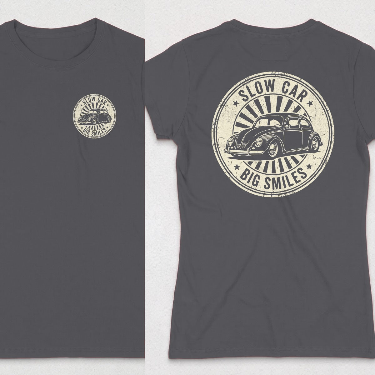 Dark Heather | Left Chest + Back