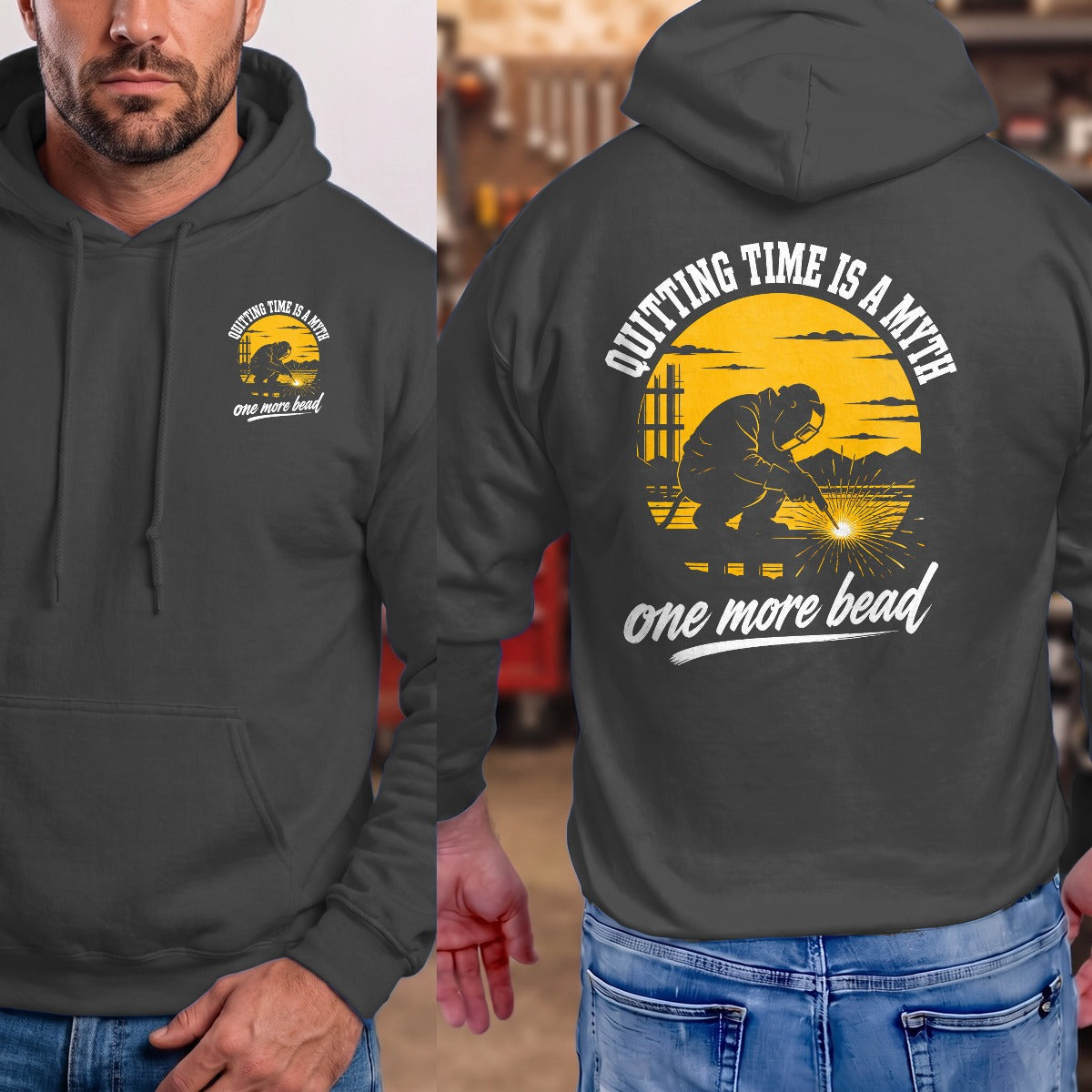 Dark Heather | Front & Back