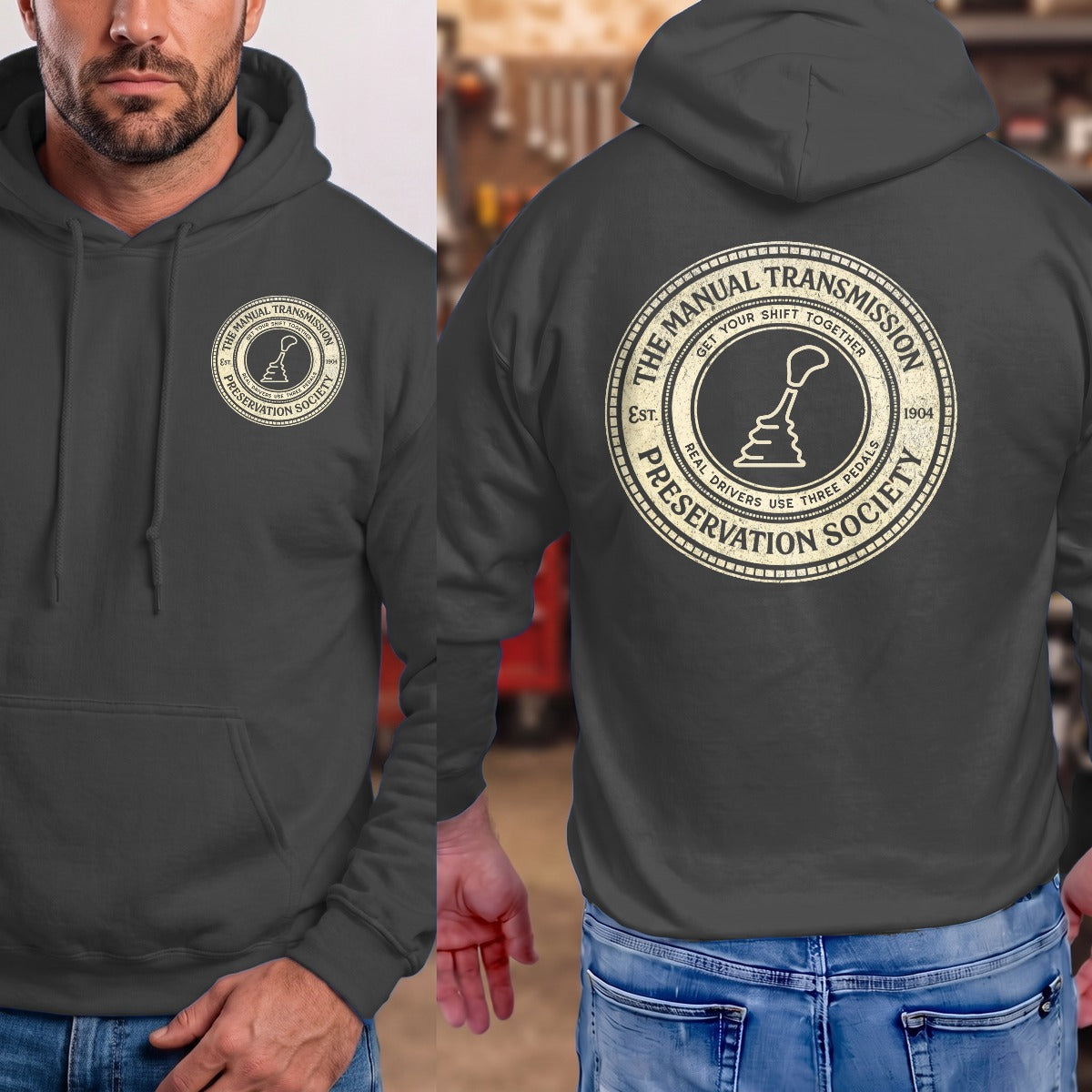 Dark Heather | Front & Back